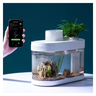 Умный Аквариум Xiaomi Geometry AI Smart Modular Fish Tank Pro 8-9L С180 (HF-JHYG07) версия с автокормушкой - фотография № 2