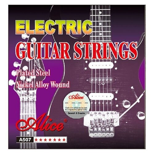 Комплект струн для электрогитары ALICE A507-SL (9-42) Никелевый сплав rotosound r9 strings nickel super light струны для электрогитары никелевое покрытие 9 42