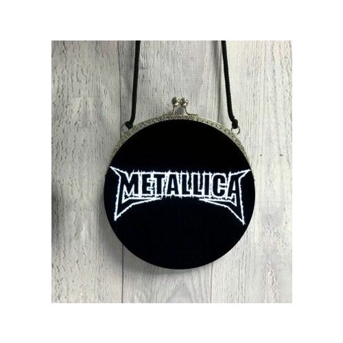 Сумка круглая Metallica,Металлика №4 GOODBRELOK серого цвета