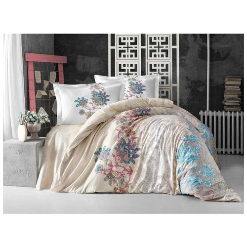 фото Постельное белье "ranforce neon" esmeralda; кремовый ; размер:1.5 karna,karna