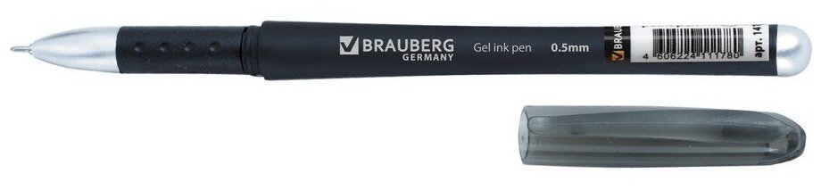 Ручка гелевая Brauberg Impulse черная 0.35мм - фото №14