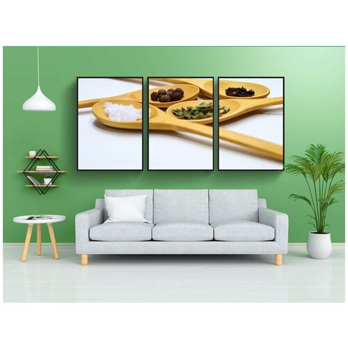 фото Набор модулных постеров для интерьера "древесина, из дерева, питание" 60x90 см. в тубусе, без рамки lotsprints