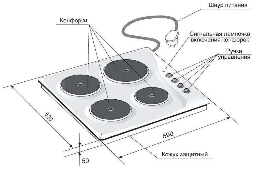 Поверхность независимая электрическая GEFEST СВН 3210 К55 - фотография № 3