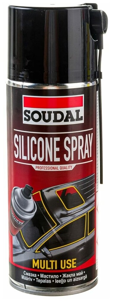 Бесцветная силиконовая смазка Soudal Silicone Spray