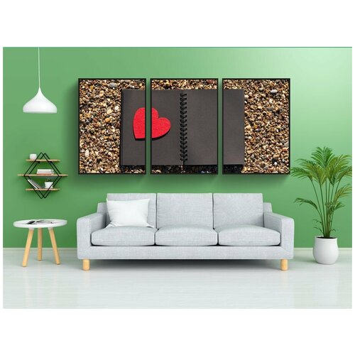 фото Набор модулных постеров для интерьера "день святого валентина, любовь, сердце" 60x90 см. в тубусе, без рамки lotsprints