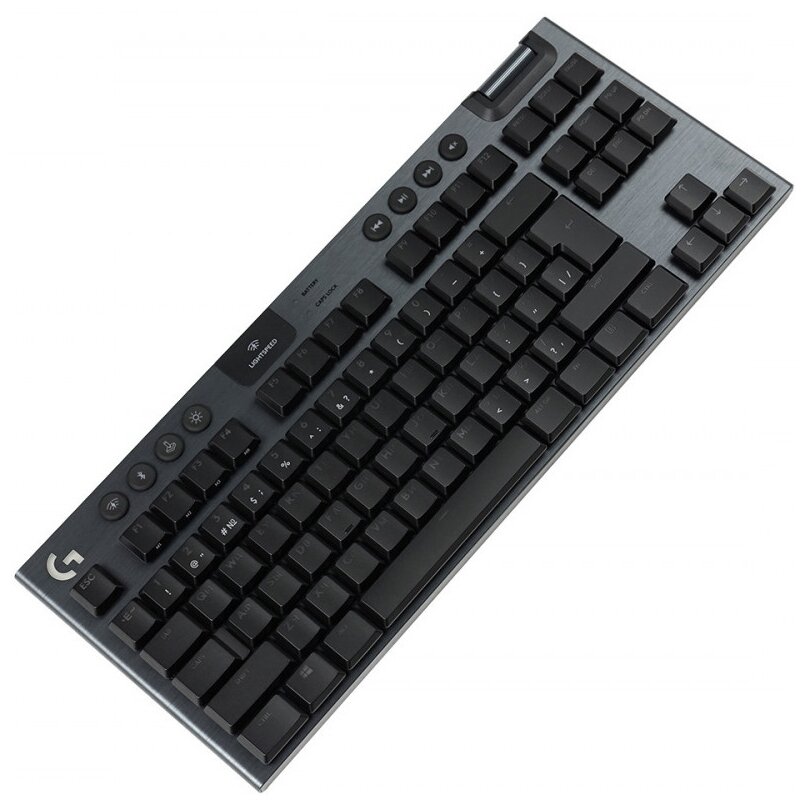 Клавиатура LOGITECH G915 TKL Lightspeed, USB, Bluetooth/Радиоканал, черный [920-009536] - фото №4