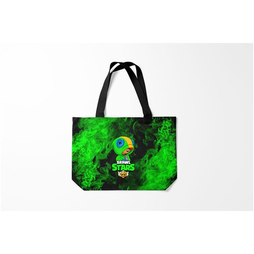 фото Сумка-шоппер / 46х35 см / геймерам / brawl stars leon леон burnettie