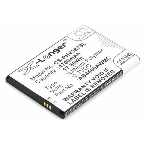 фото Аккумулятор для телефона philips xenium v387 (ab4400awmc) sino power