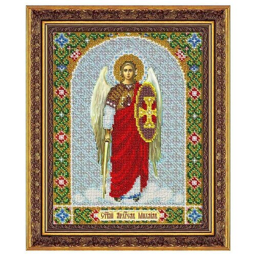 фото Б1050 набор для вышивания бисером 'святой архангел михаил'20*25 см паутинка
