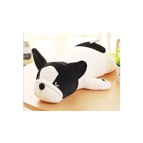 фото Мягкая игрушка подушка собака (черно-белая) no brand