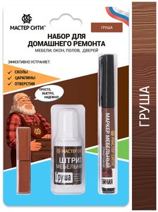 Мастер Сити Набор <b>для</b> реставрации <b>мебели</b> Добрый реставратор <span>в набор <b>для</b> домашнего ремонта входят: мебельный <b>штрих</b>, отверстий. виды изделий: <b>мебель</b>, подоконники. виды поверхностей: массив дерева</span>