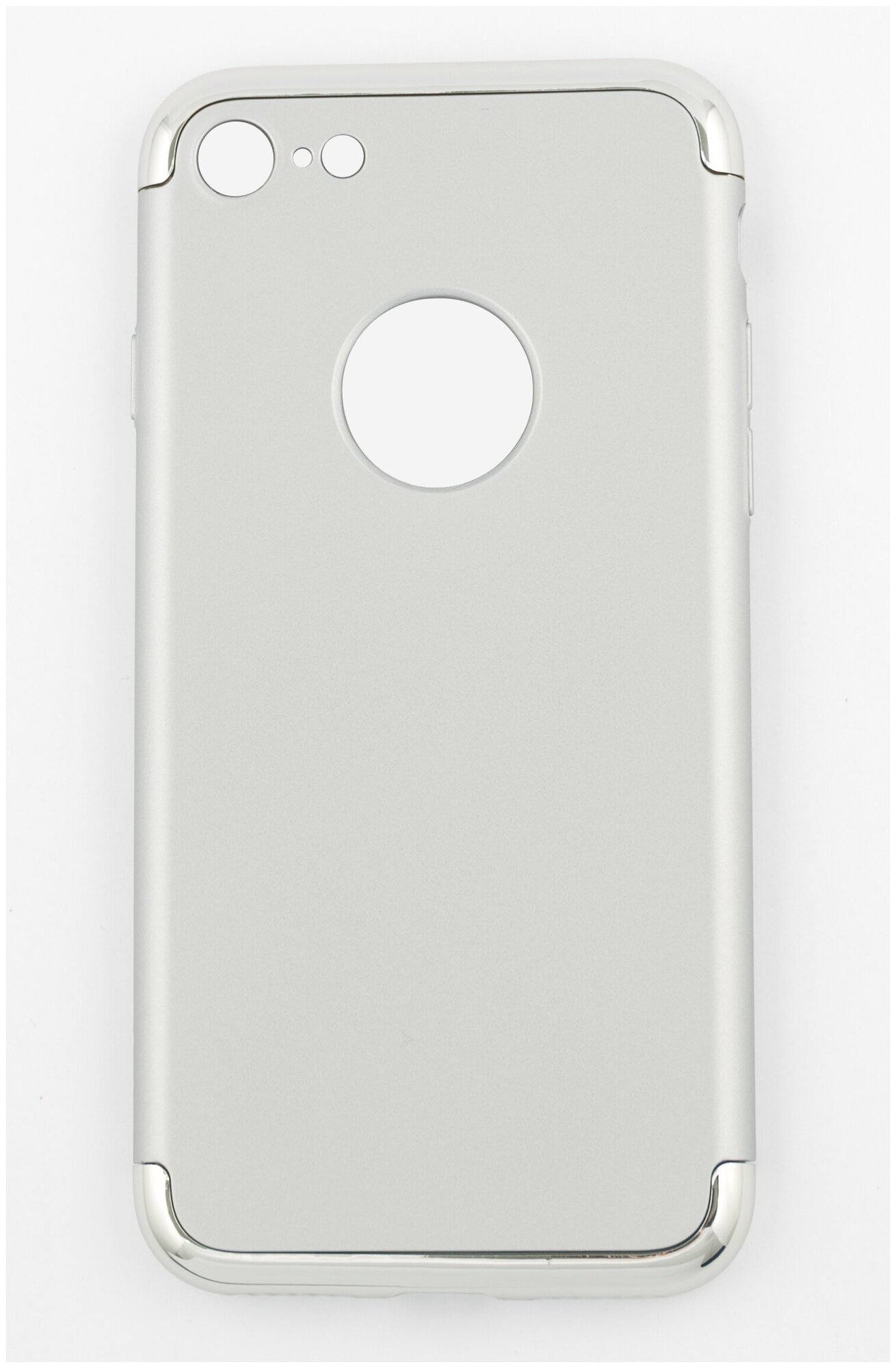 Накладка софт тач iBox Element iPhone 7/8 серебристый (серебристая рамка)