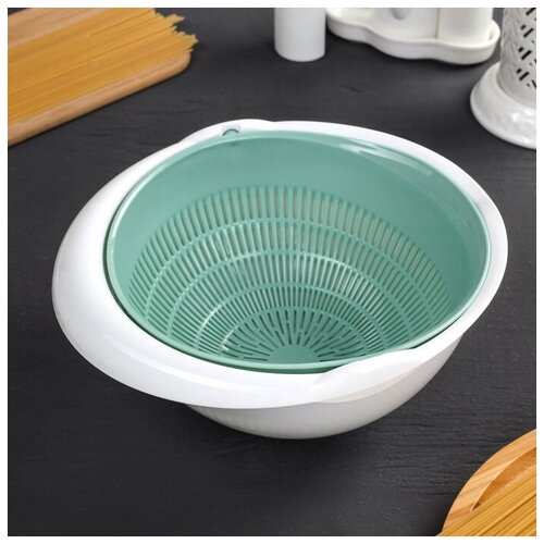 Дуршлаг для крупы d 195 см цвет фисташковый 533₽