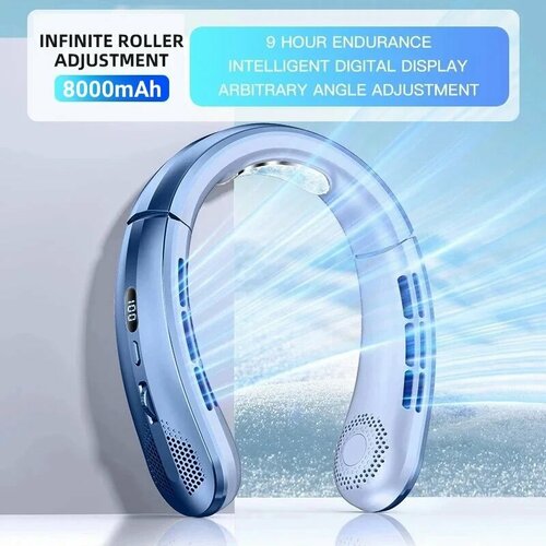 Xiaomi Подвесной шейный вентилятор 8000 мАч Blue 2077₽