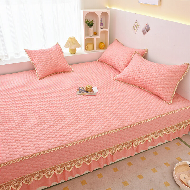 фото Покрывало "Ly Tatami", для кровати Four Seasons, нескользящее, стеганое, розовое