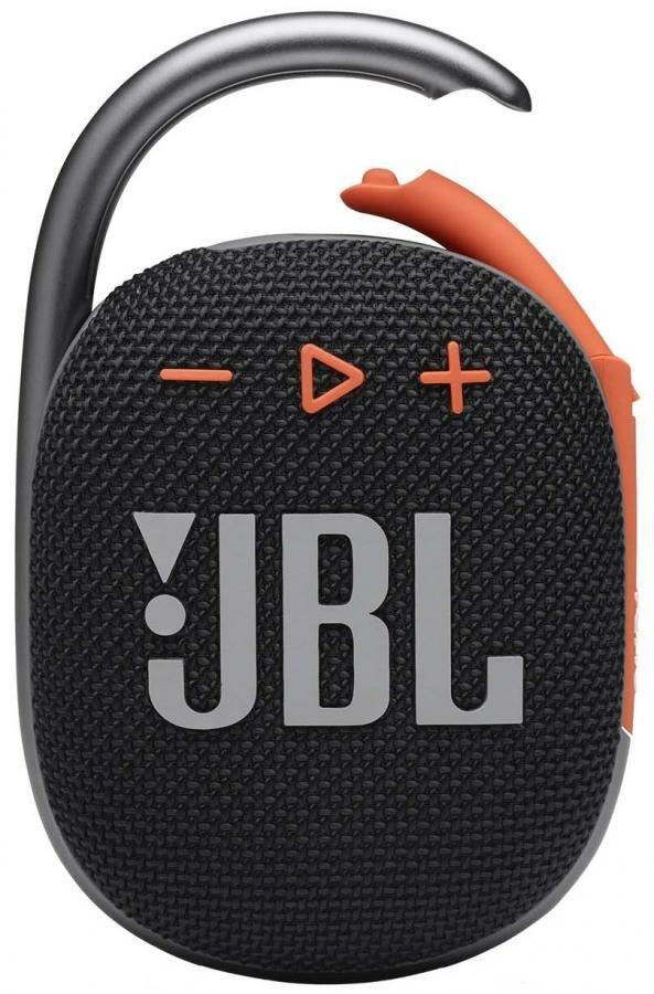 Портативная акустика JBL Clip 4 Global, 5 Вт черный/оранжевый