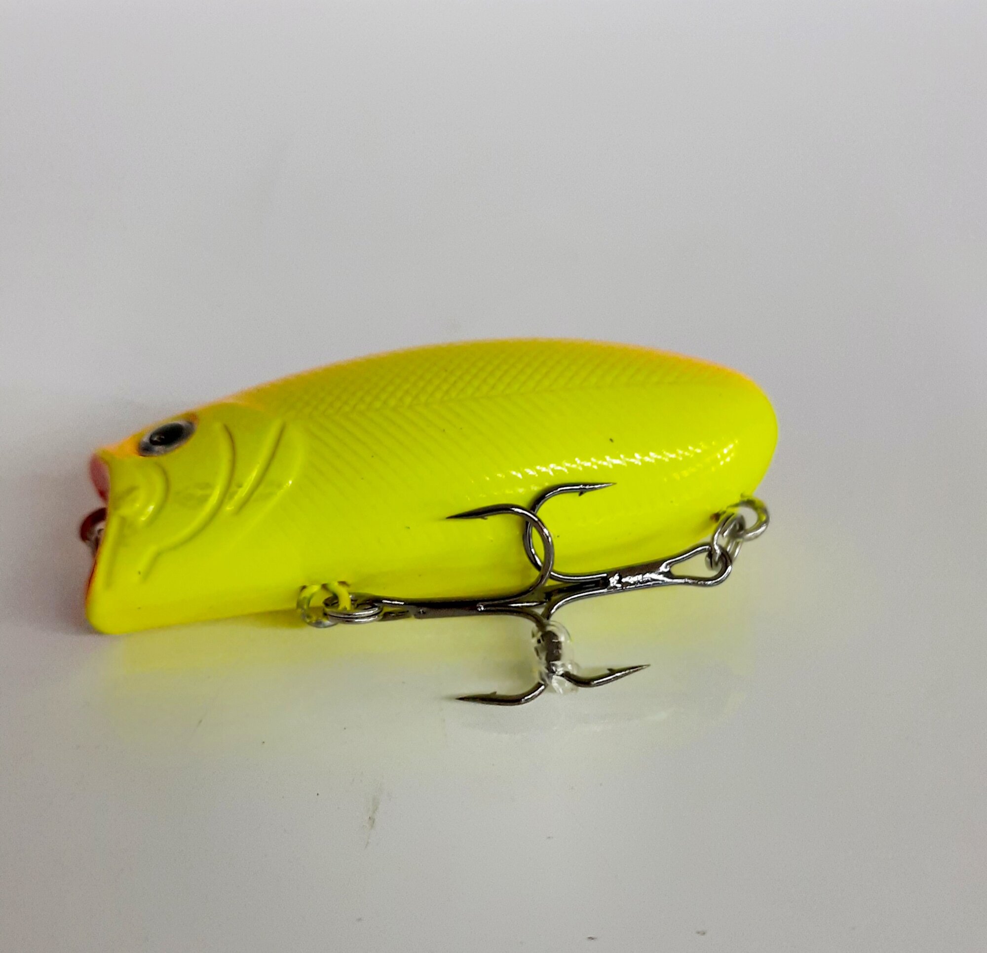 Воблер SHARADO, поппер, быстро всплывающий, пластик, цвет желтый, 6 см, 1 шт. — фото 1