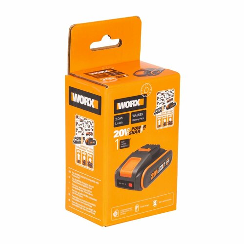Аккумулятор WORX WA3639 20 В 2 Ач 4290₽