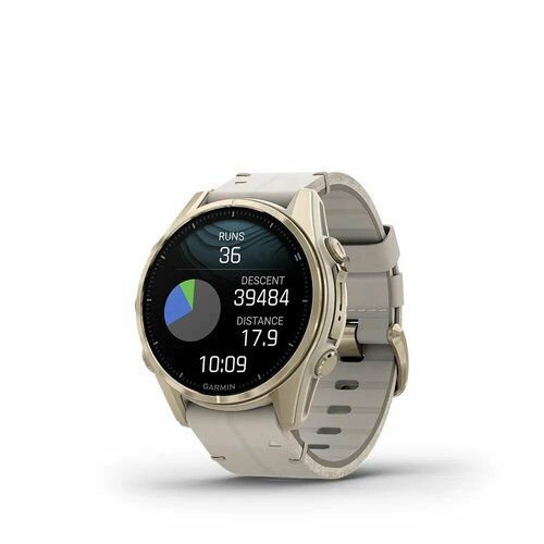 Умные часы Garmin FENIX 8 43mm Amoled Sapphire Soft Gold with Fog GrayDark Sandstone Silicone Band 136499₽