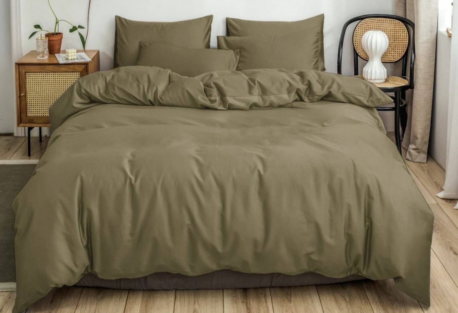 Постельное белье Евро Sleeping Place сатин простынь 240x220см пододеяльник 220x200см наволочки 50x70