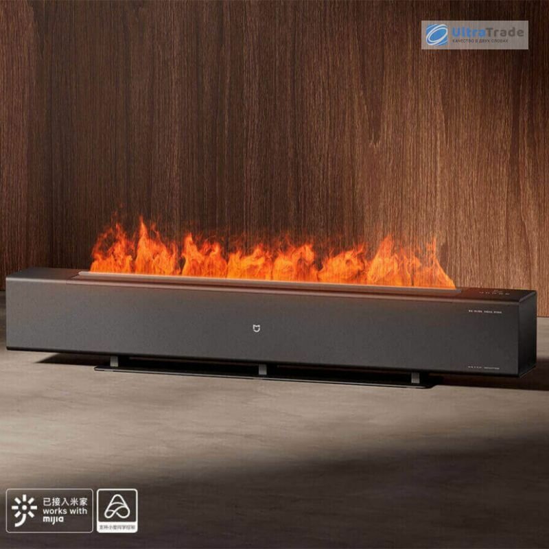 Картинки Умный электрический обогреватель Graphene Heating Simulated Flame Edition 2200W Black TJXDNQ06ZM