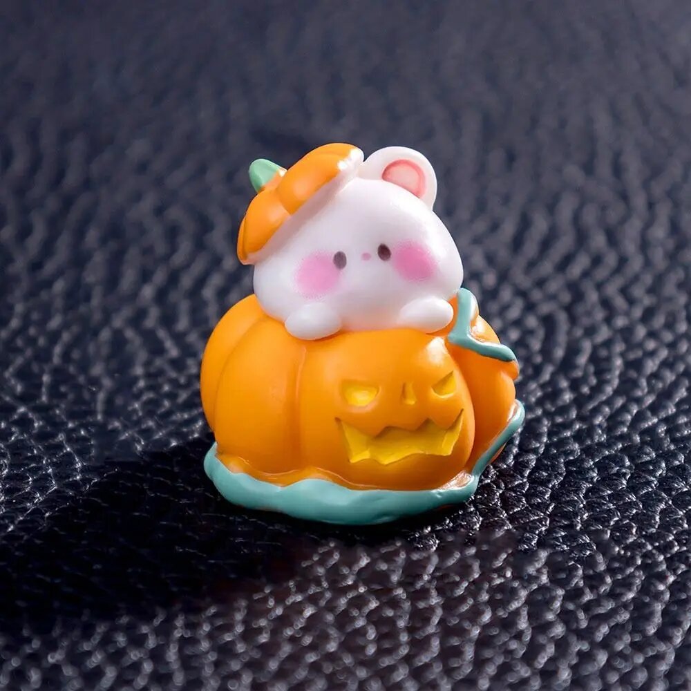 Мультфильм тыквенный медведь статуэтка из смолы 9