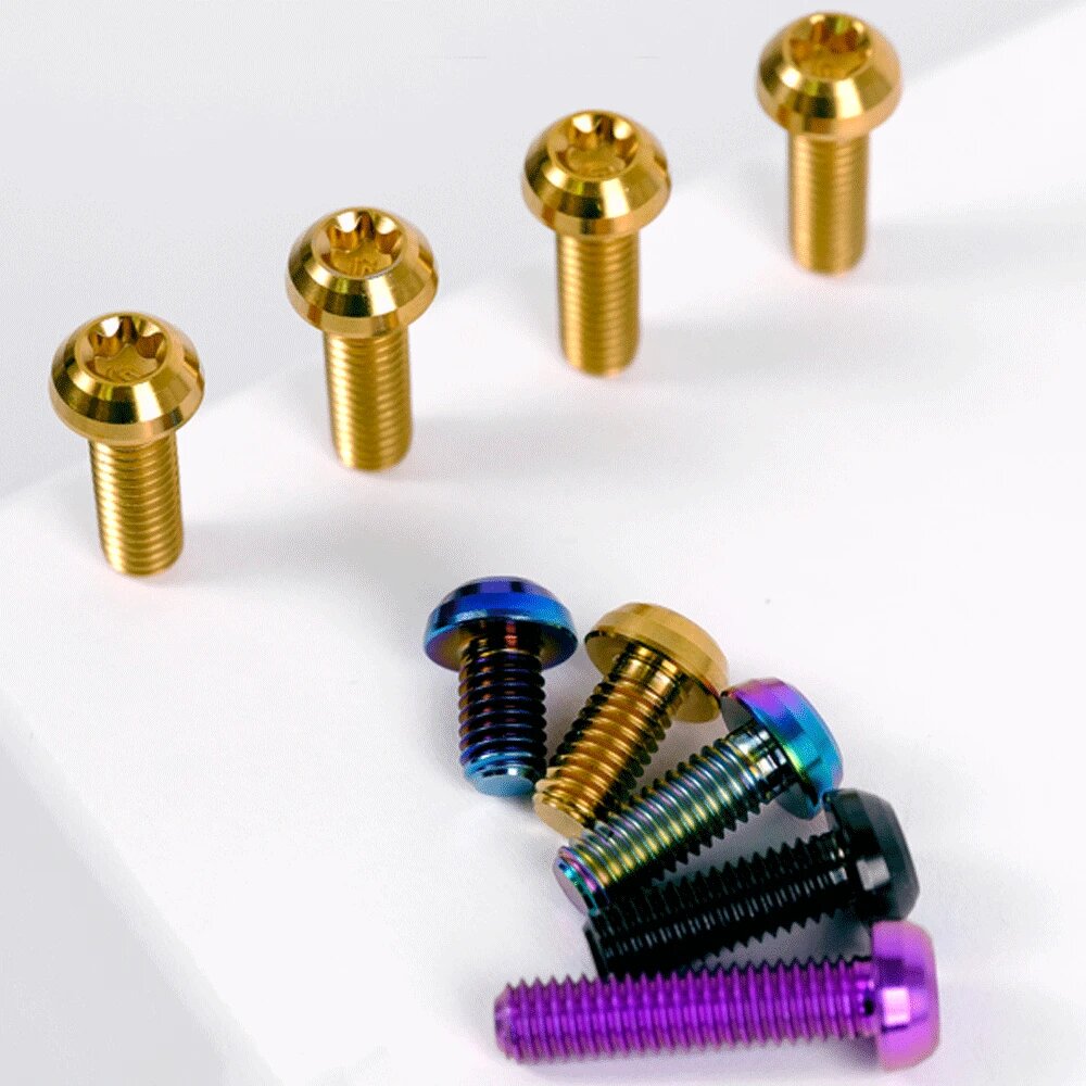 Несколько цветов M5 p0.8mm x 8 9 10 12 14 16 20 25mm GR5 титановый сплав винт T25 Torx головка для велосипеда дисковый тормоз
