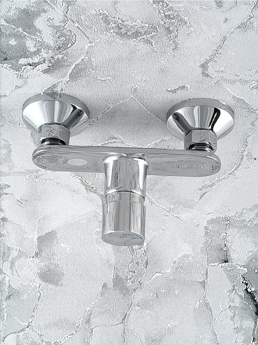 Смеситель для душа Diadonna, хромированная латунь, кнопочный, без излива — фото 1
