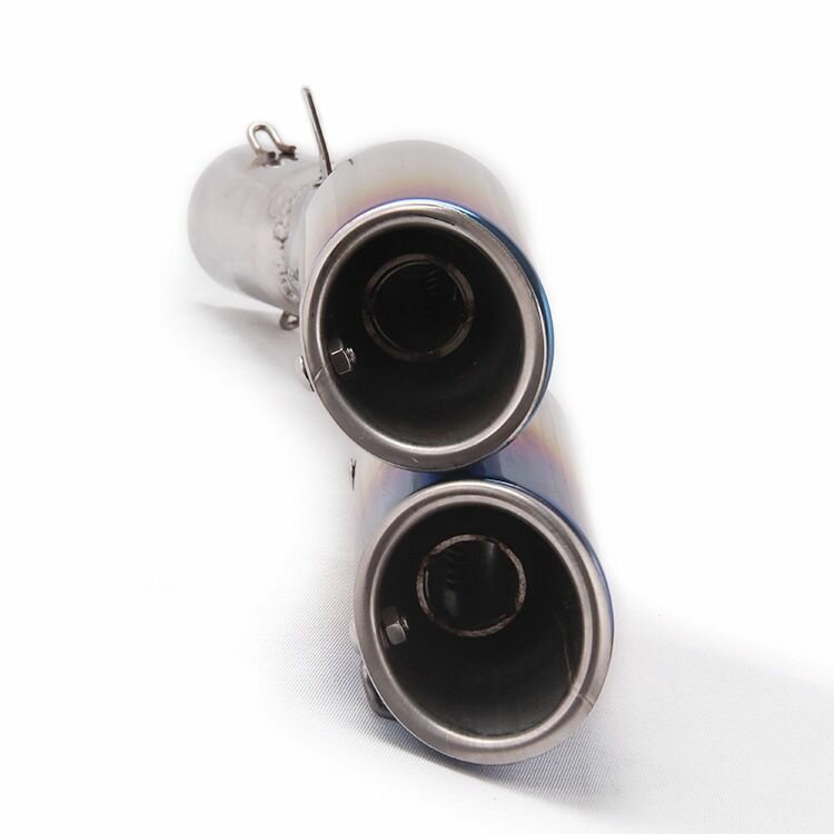 Глушитель мото двойной черный — фото 1