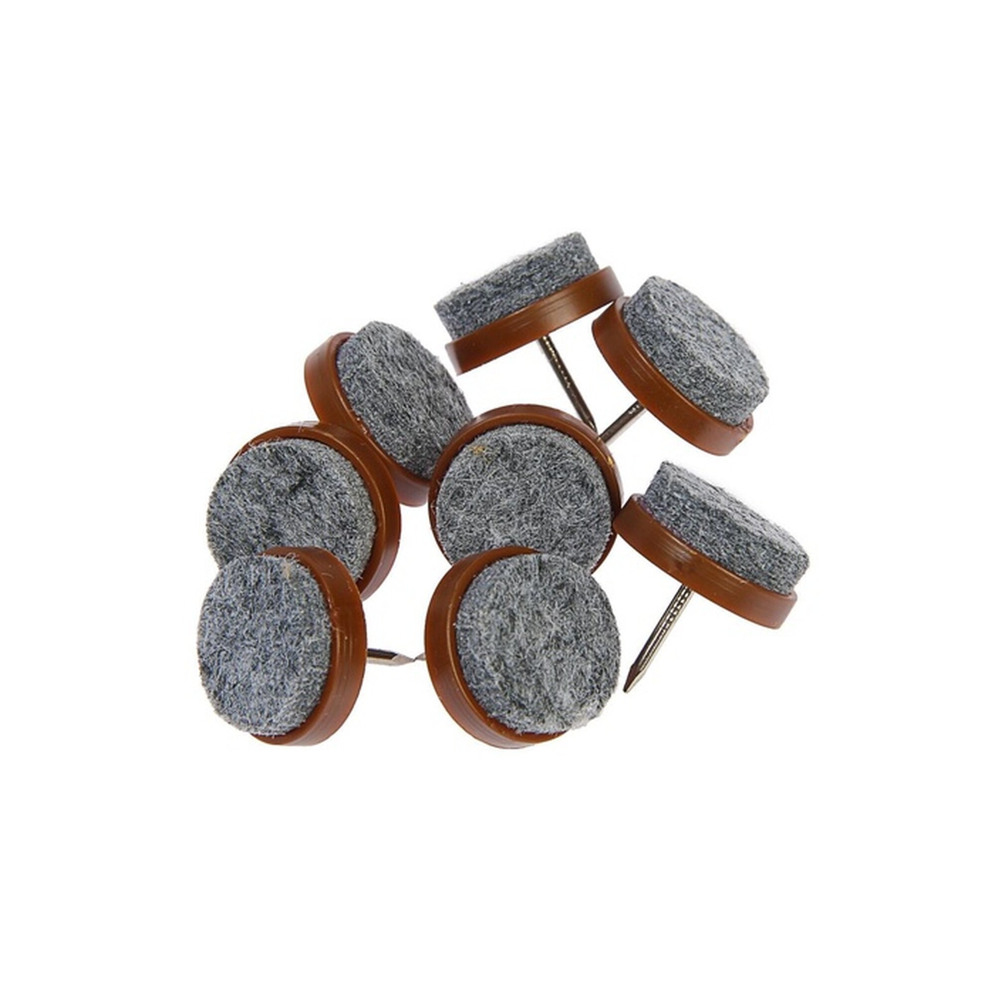 Накладка мебельная круглая тундра d=20 мм 8 шт цвет коричневый