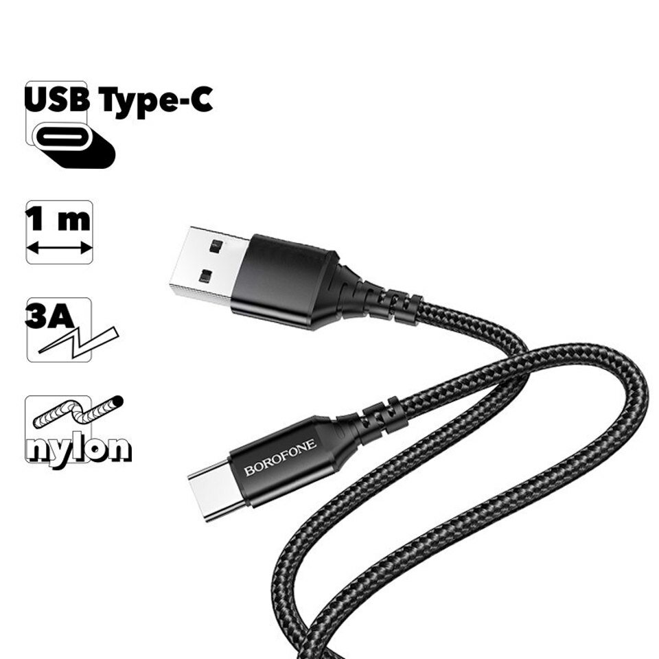 Кабель Apple, Samsung 60W USB-C KINGLEEN K12, 1 метр, для всех гаджетов.