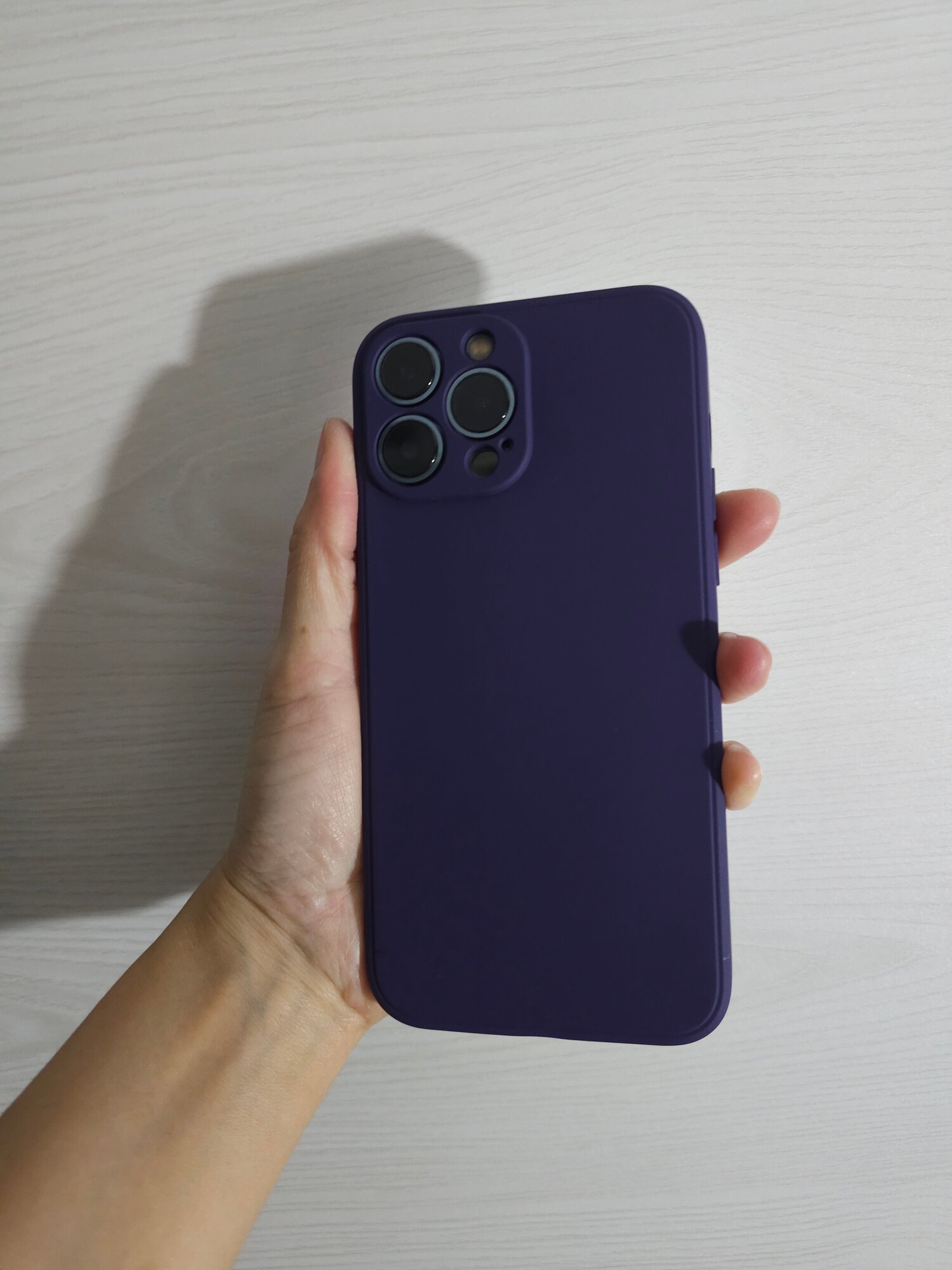 Чехол на iPhone 13 Pro Max "Soft Touch", силикон, матовый, ударопрочный, фиолетовый