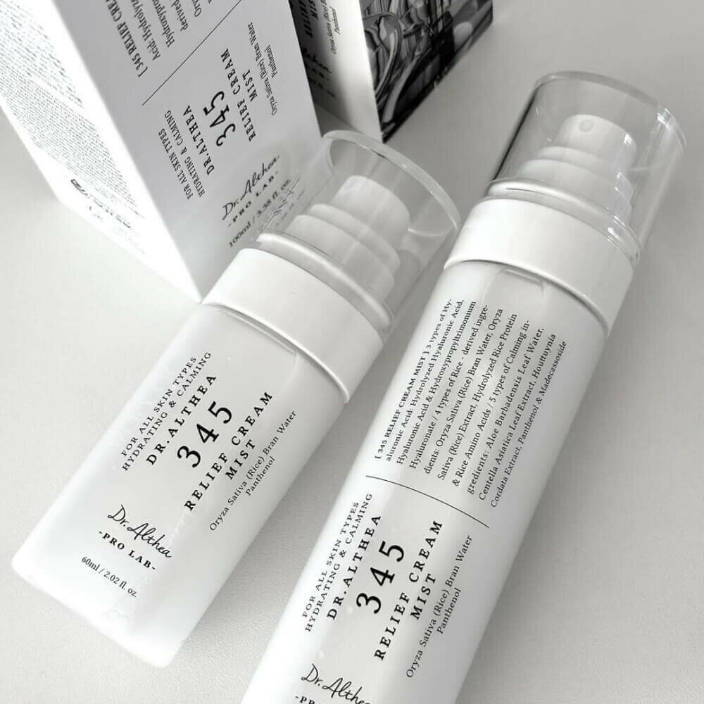 Успокаивающий мист с гидролатом риса и пантенолом Dr. Althea 345 Relief Cream Mist 100 мл