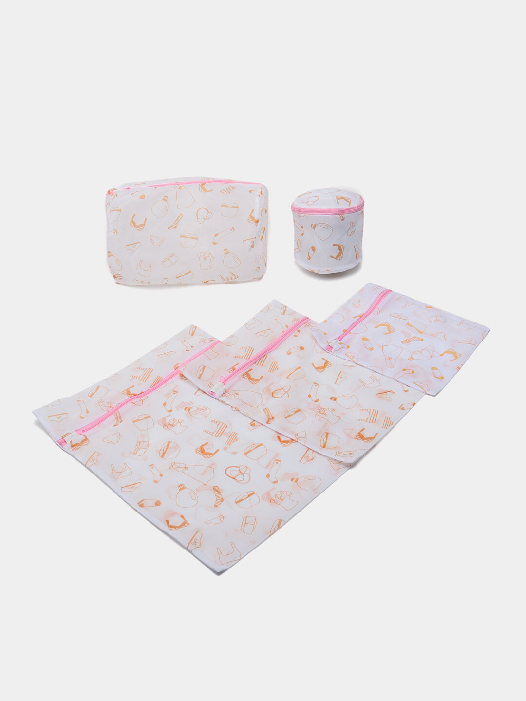 Мешок для стирки белья вещей, обуви, бюстгальтеров, сетку, комплект 5шт