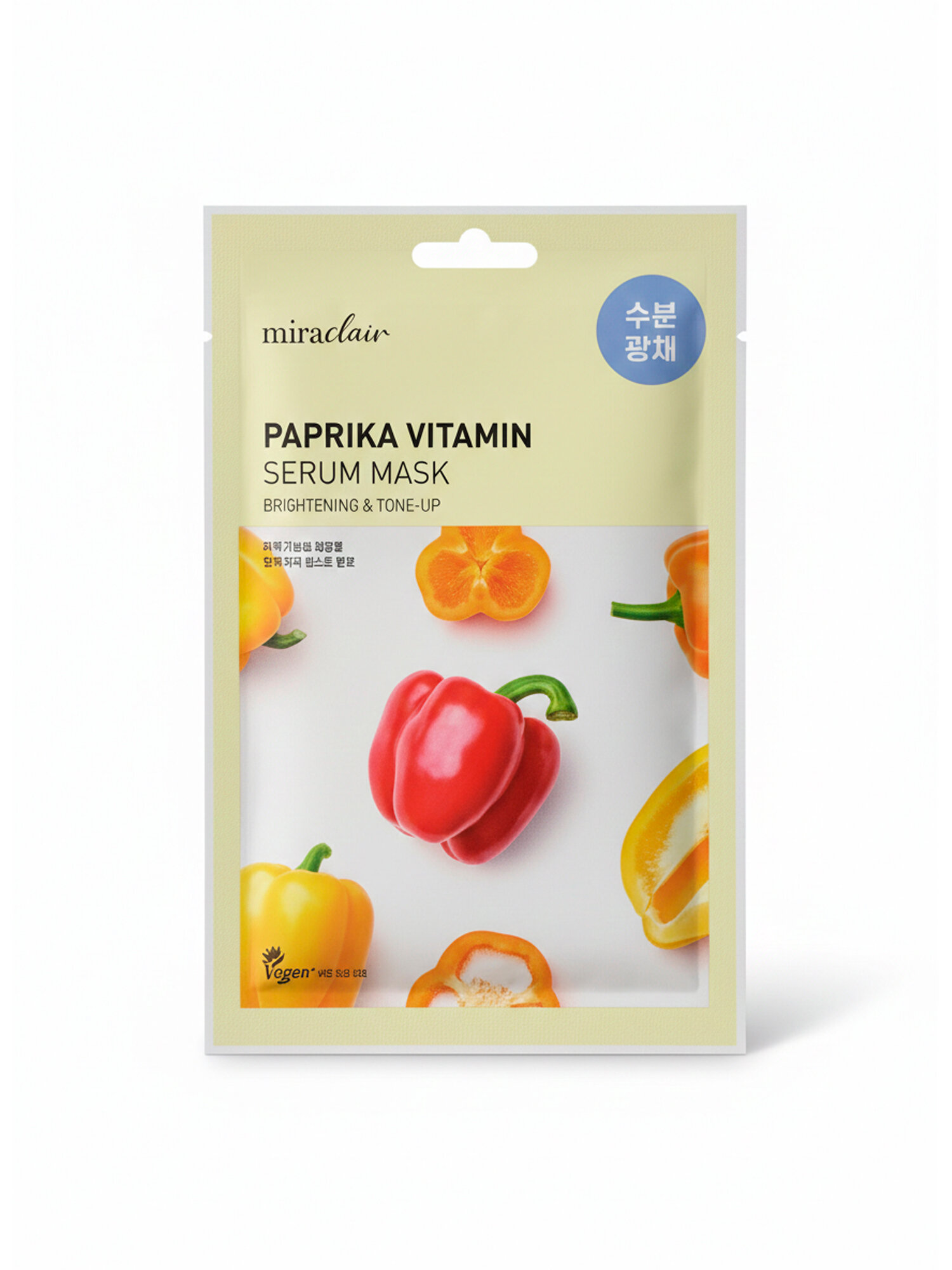 Тканевая маска Miraclair "Paprika Vitamin", с экстрактом паприки и витаминами, 23мл