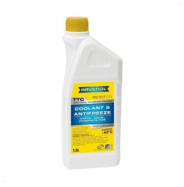 Антифриз готовый к прим. жёлтый Ravenol ttc traditional technology coolant premix ( 1 5л) Ravenol 4014835755314