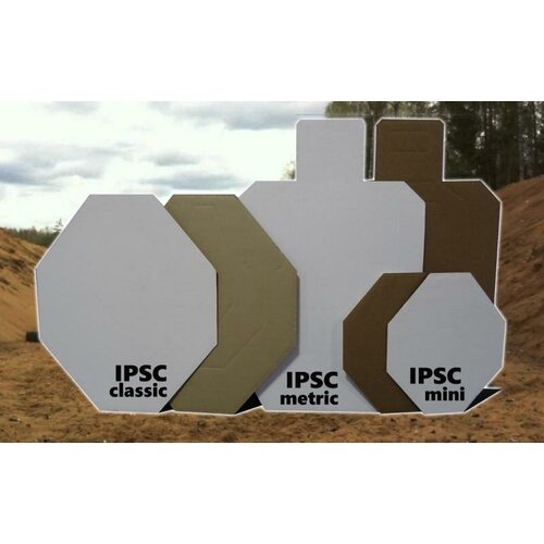 Мишень IPSC классическая (с белой стороной) 580*460 мм, 10 шт