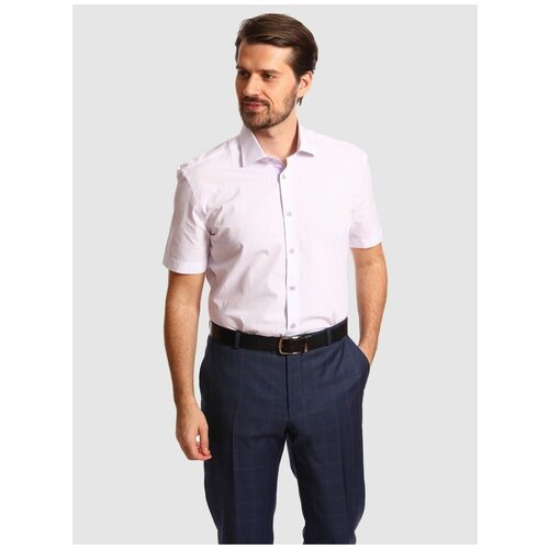 фото Приталенная рубашка kanzler в клетку с коротким рукавом