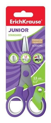 Ножницы детские Erich Krause "Standard Junior" 13см, европодвес Erich Krause 246222