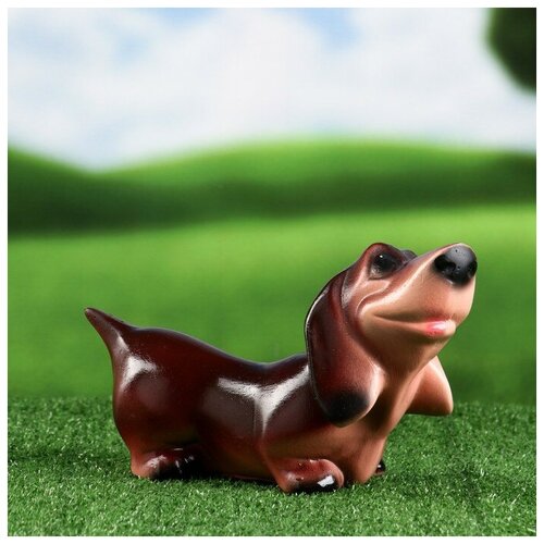 Садовая фигура Такса коричневая 25х12х15 см 692₽