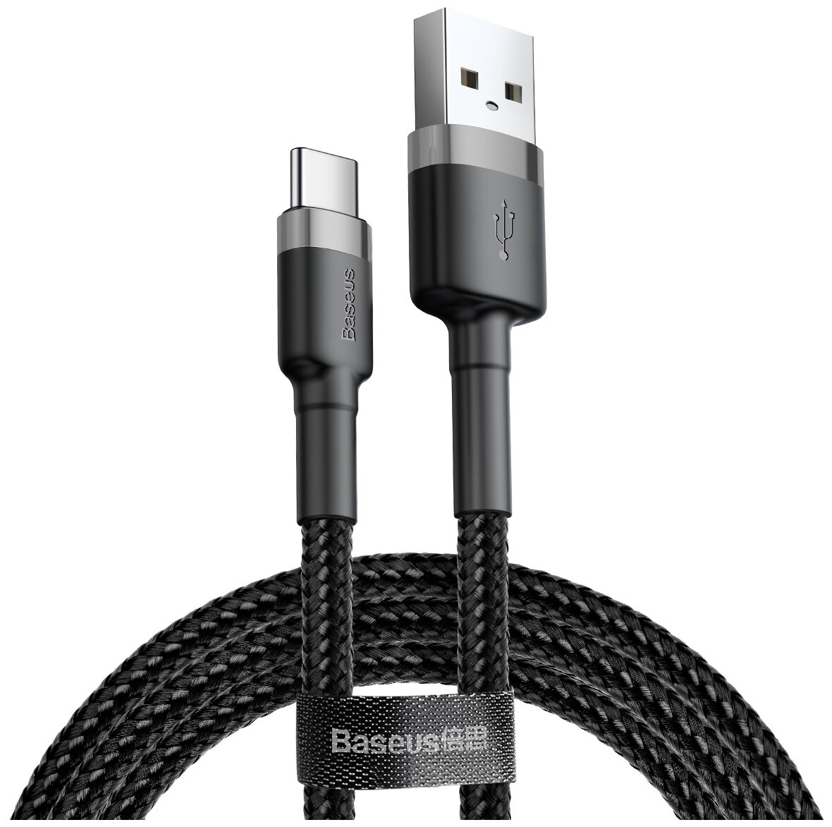 Кабель Baseus Cafule USB - USB Type-C, 2 м, 1 шт., черный