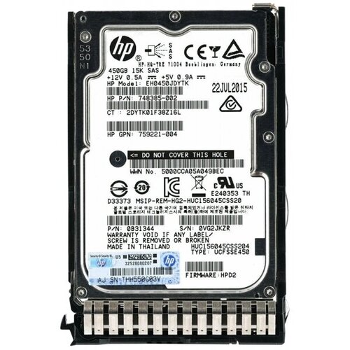 Жесткий диск HP 759210-S21 450Gb SAS 25 HDD 4250000₽