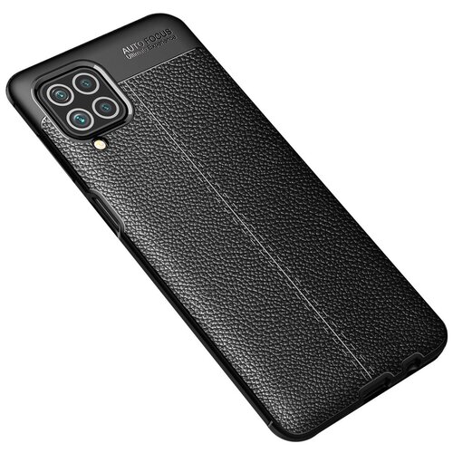 фото Чехол mypads для samsung galaxy f62 из качественного износостойкого силикона с декоративным дизайном под кожу с тиснением черный