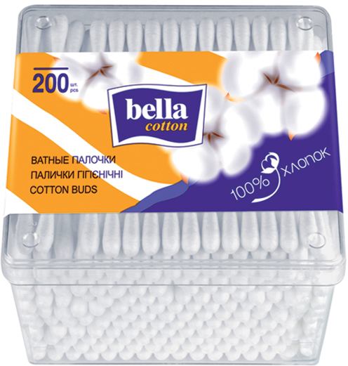 Ватные палочки Bella в прямоугольной упаковке, 200 шт. - фото №17