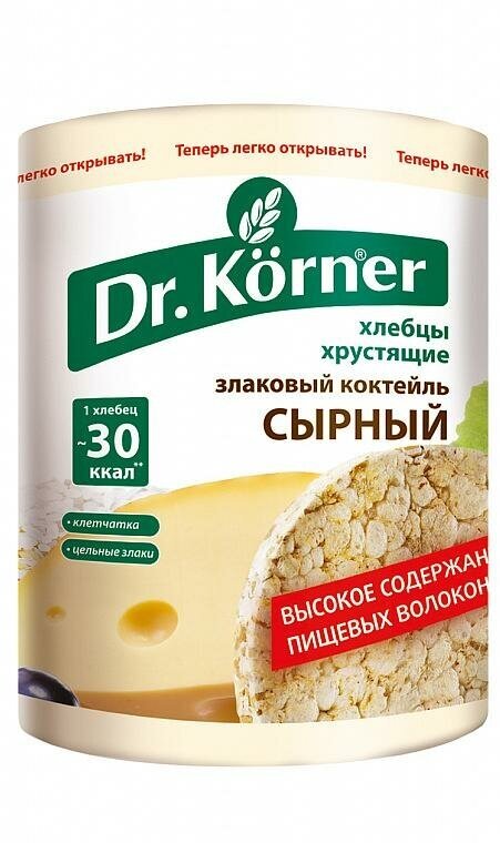 Хлебцы Dr. Korner злаковый коктейль сырный 100г