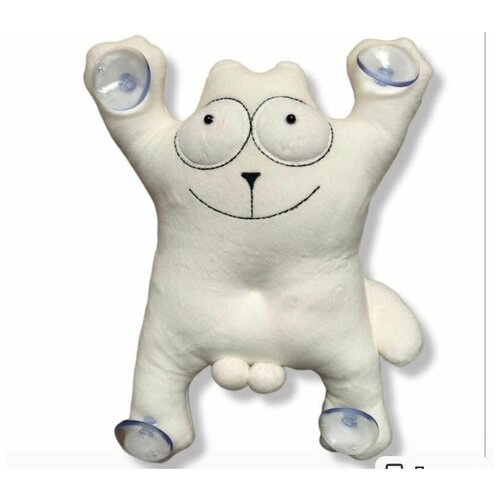 Мягкая игрушка Кот Саймона с присосками на стекло автомобиля рост 30см