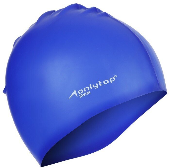 ONLYTOP Шапочка для плавания взрослая ONLYTOP Swim, силиконовая, обхват 54-60 см