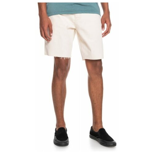 фото Мужские джинсовые шорты quiksilver up size natural short, цвет белый, размер s