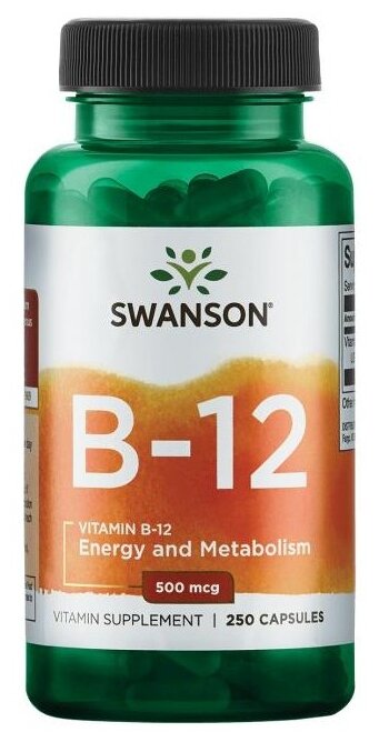 Vitamin B-12, 500 мкг, 100 г, 250 шт.