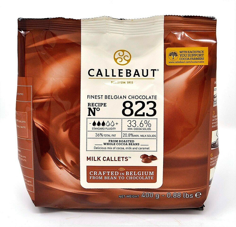 Молочный шоколад Callebaut 33,6% 823NV, Бельгия, Premium, 200 г.